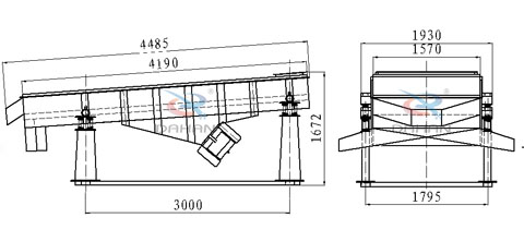 1540直線振動(dòng)篩結(jié)構(gòu)圖 1540直線振動(dòng)篩結(jié)構(gòu)圖